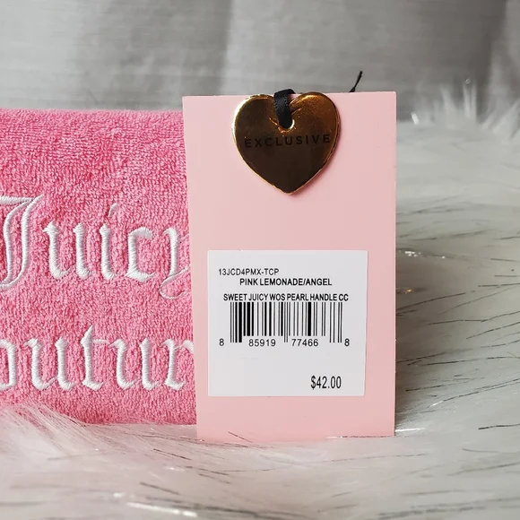 JUICY COUTURE Pink Lemonade Sweet Juicy Pearl Handle Card Wallet - Picture 8 of 8